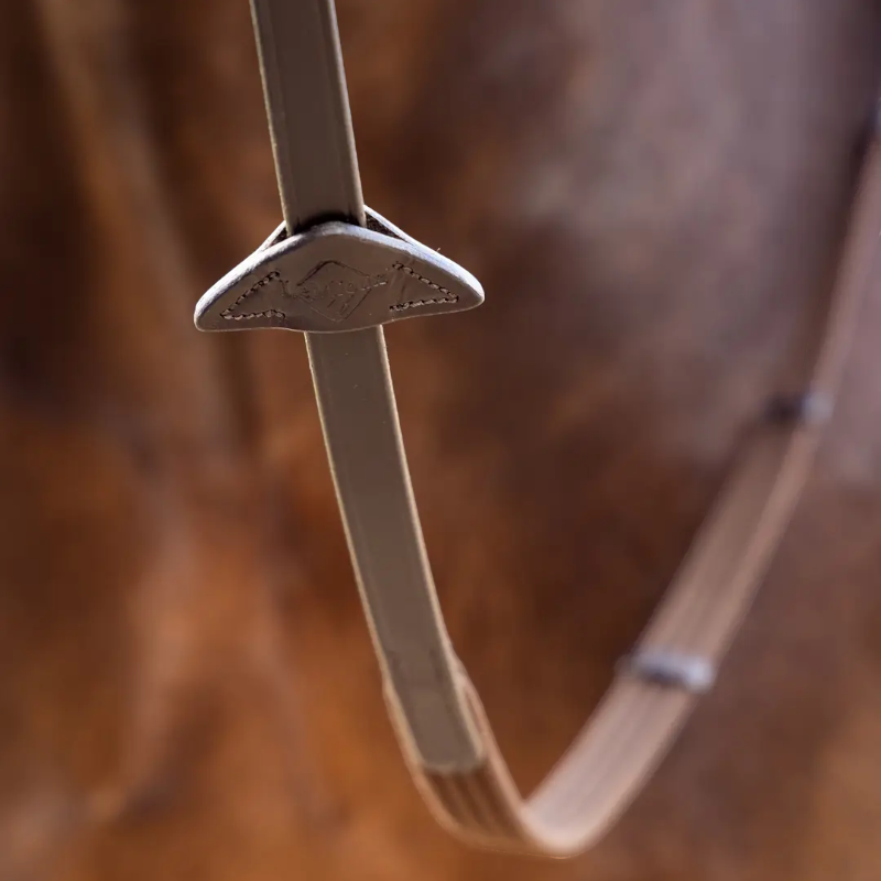 Lemieux - Rênes Webbed Continental marron/ argent | - Ohlala