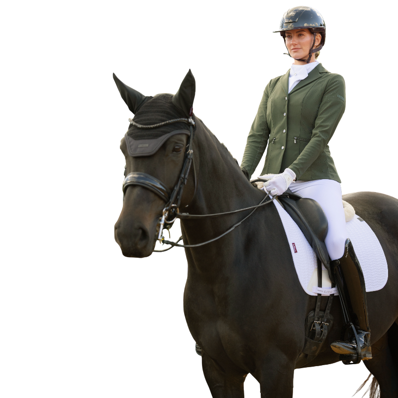 LeMieux - Square Essence dressuuronderlegger wit | - Ohlala