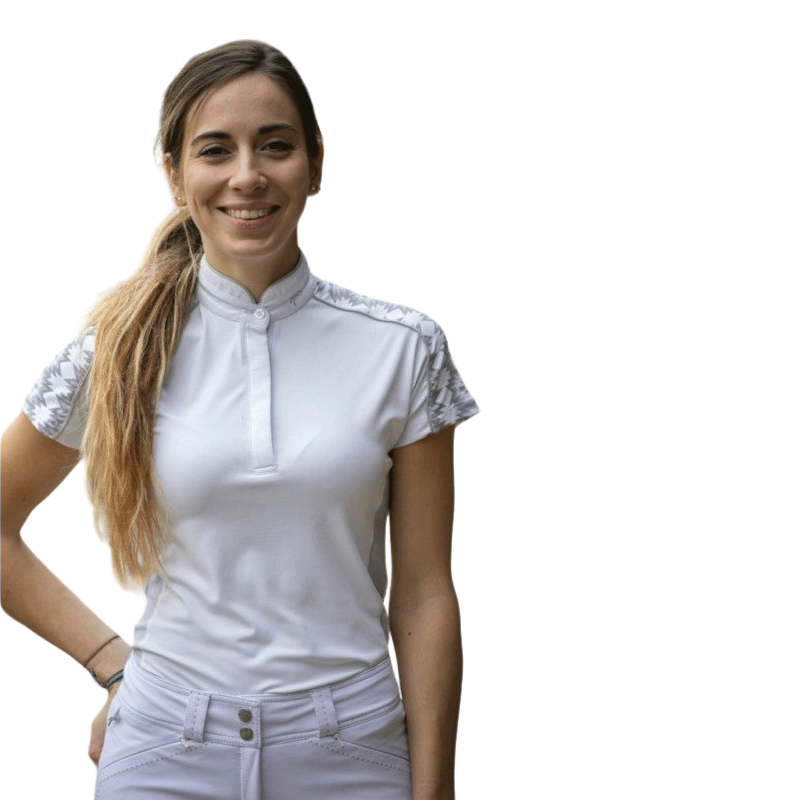 Pénélope - Polo manches courtes Anaïs blanc | - Ohlala