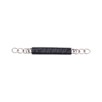 Metalab - Curb chain in inox en zwart leer | - Ohlala