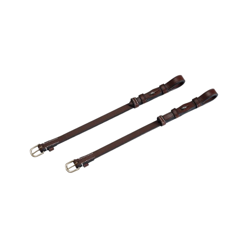 Eric Thomas - Montants de bridon "PRO" havane | - Ohlala