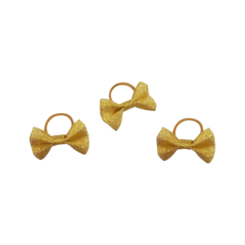 Equithème - Nœuds à natter pailletés doré | - Ohlala