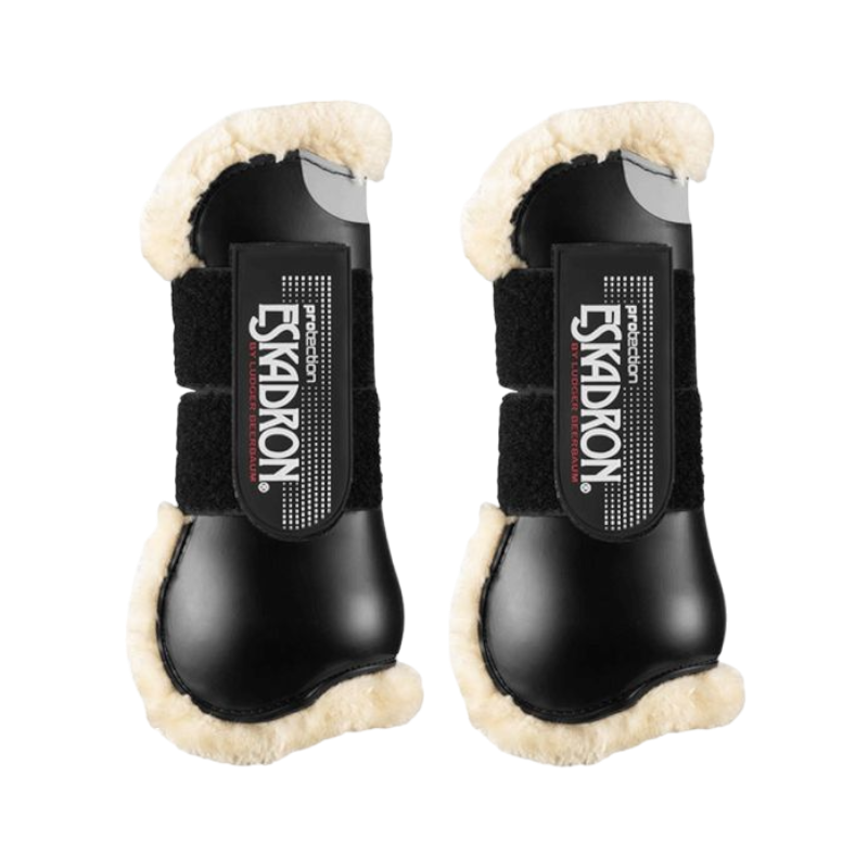 Eskadron - Guêtres ouvertes Flexisoft mouton noir x2 | - Ohlala