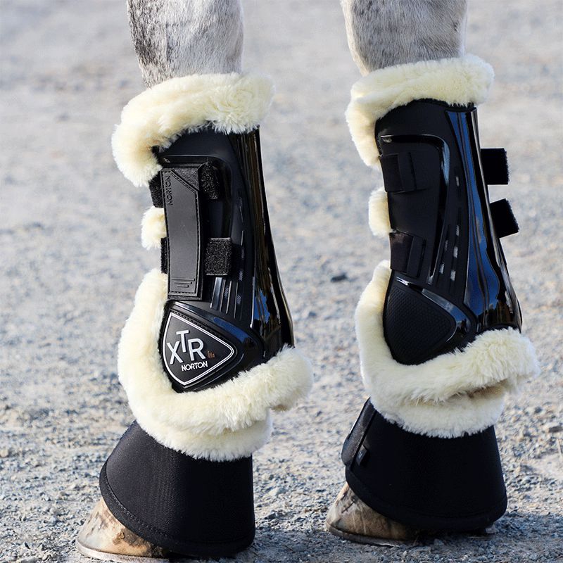 Norton - Guêtres cheval XTR mouton noir | - Ohlala