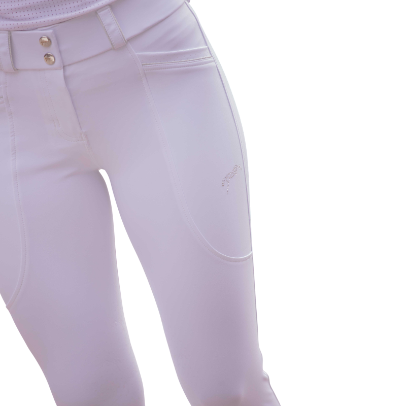 Pénélope - Pantalon d'équitation femme Sybille blanc