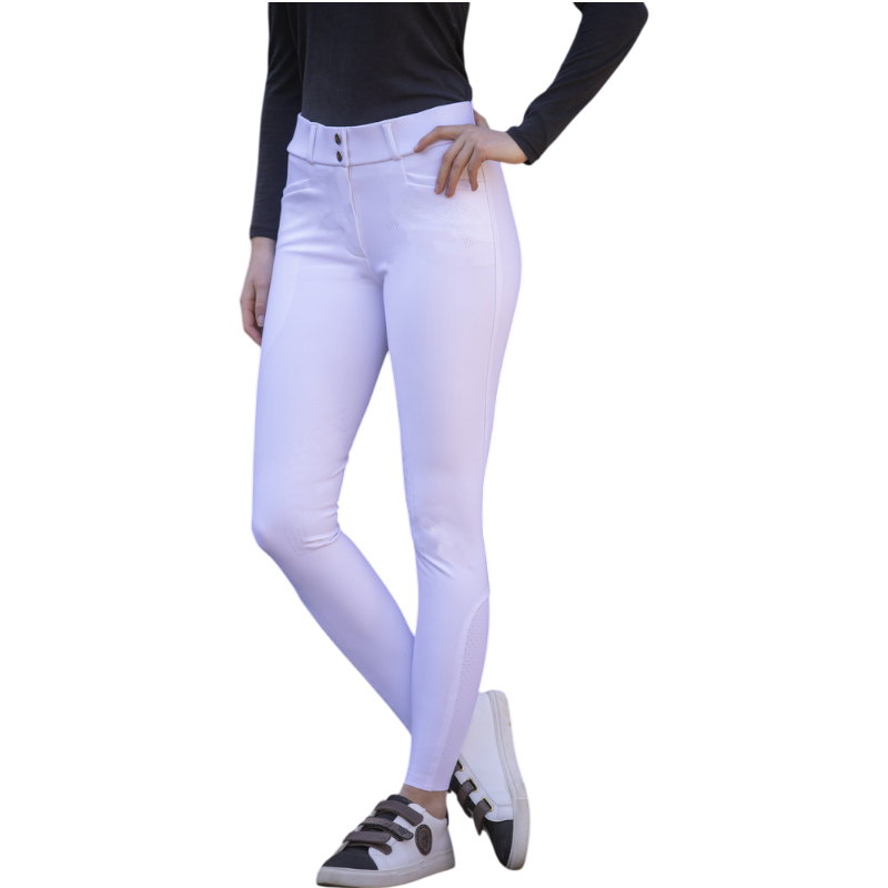 Pénélope - Pantalon d'équitation femme Majestic blanc | - Ohlala