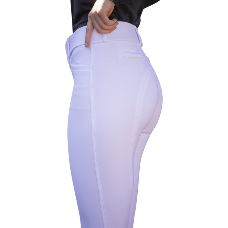 Pénélope - Pantalon d'équitation femme Majestic blanc | - Ohlala