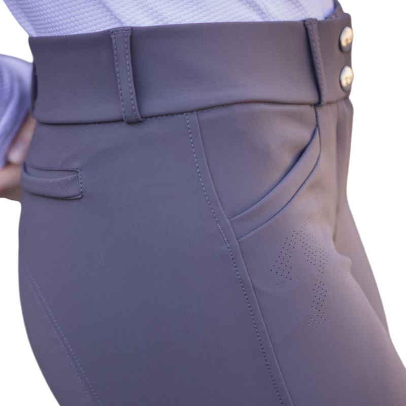 Pénélope - Pantalon d'équitation femme Majestic gris foncé | - Ohlala