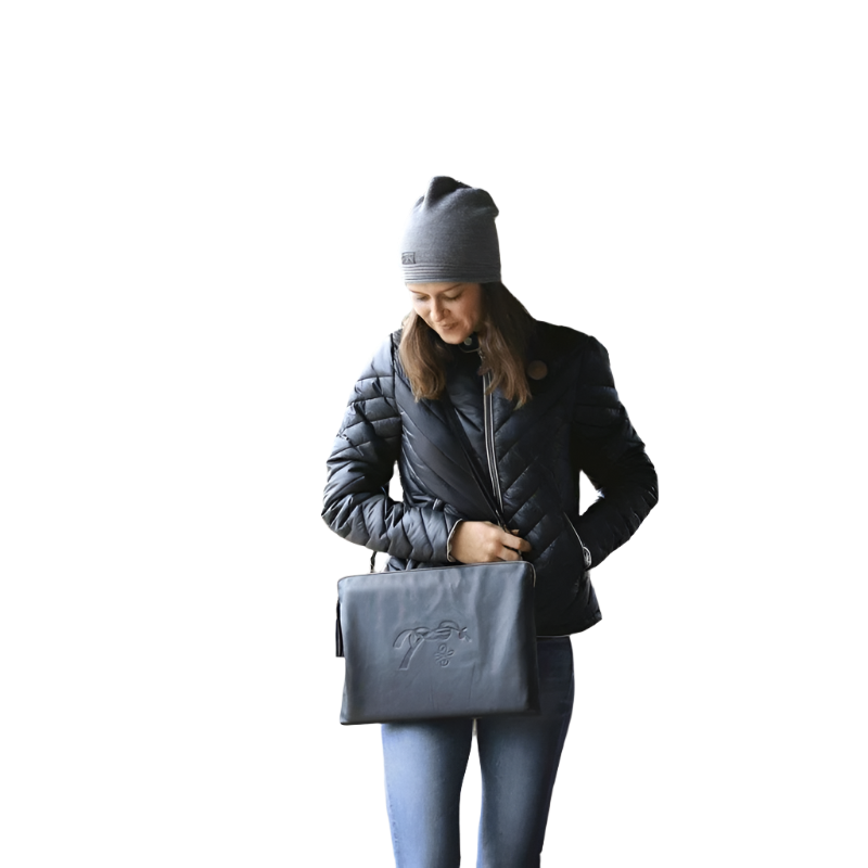 Pénélope - Pochette fine grand modèle noir | - Ohlala