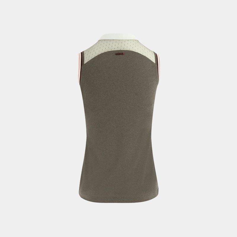 Equithème - Polo de concours Smoff sans manches gris fer | - Ohlala
