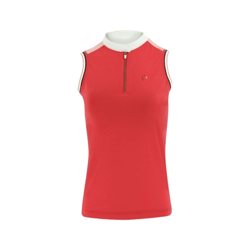 Equithème - Polo sans manches Smoff rouge | - Ohlala