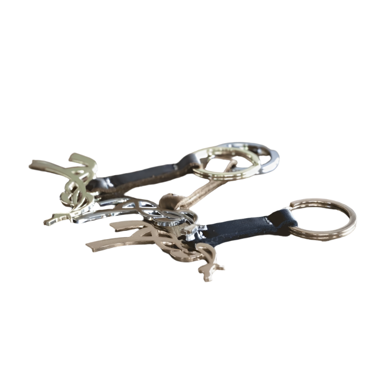 Pénélope - Porte clé cognac / argenté | - Ohlala