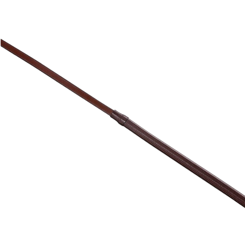 Eric Thomas - Rênes caoutchouc "PRO" 13mm havane | - Ohlala