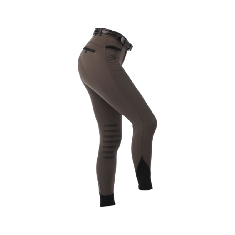 Equithème - Pantalon d'équitation femme Safir brun/ noir | - Ohlala
