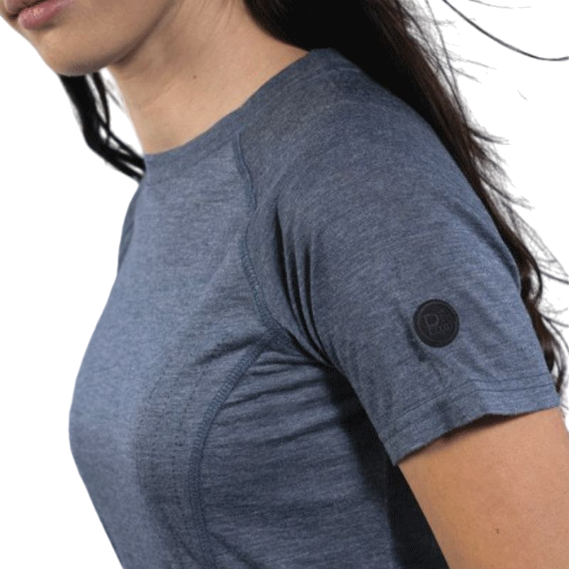 Pro Series - T-shirt manches courtes Vibration femme bleu gris | - Ohlala