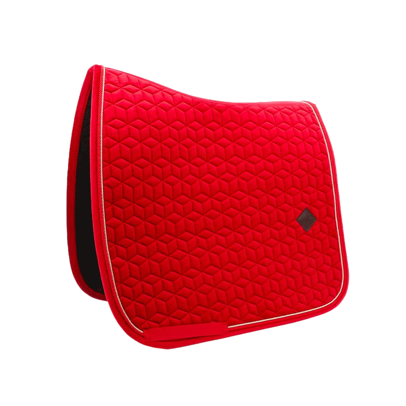 Tapis de selle dressage velours rouge Tapis de selle dressage velours rouge