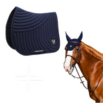 Horse Pilot - Pack tapis de selle Ergonomic et bonnet pour chevaux marine | - Ohlala