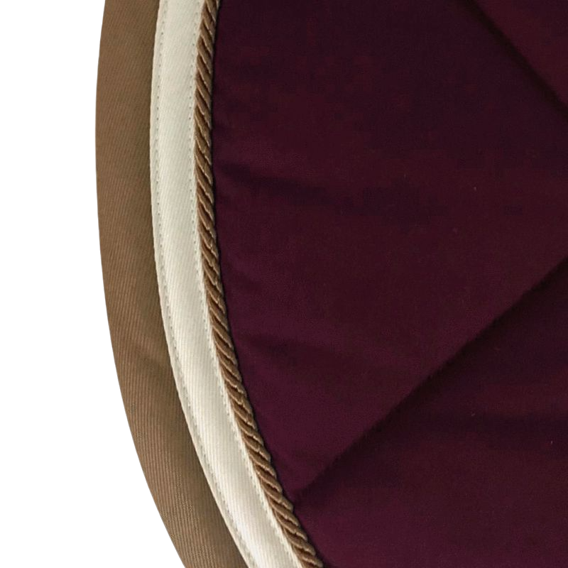 Privilège Equitation - Tapis de selle Del Mar bordeaux/taupe | - Ohlala