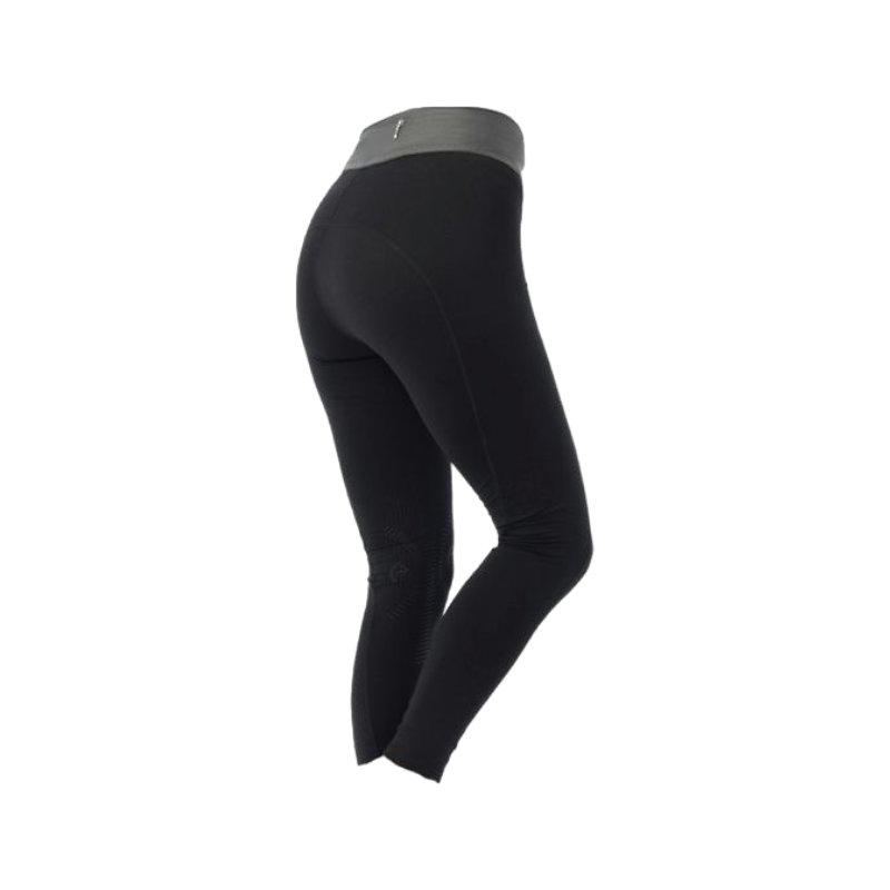 Equithème - Legging d'équitation femme Tea noir/ kaki | - Ohlala
