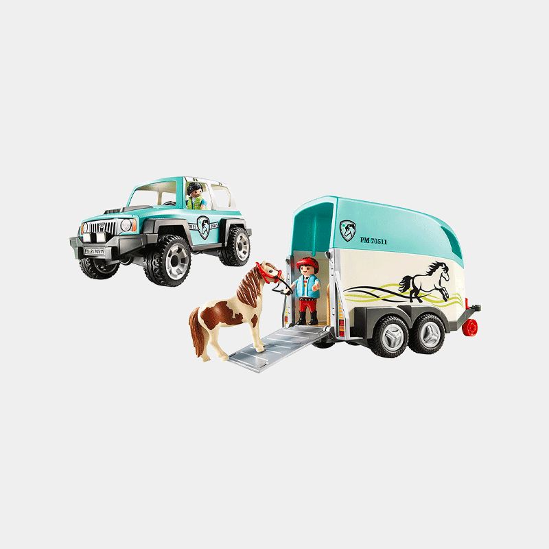 playmobil van a chevaux