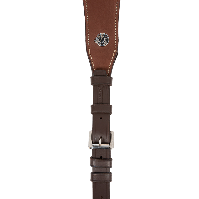 Antarès Sellier - Fourche de martingale pleine Bib Signature marron | - Ohlala