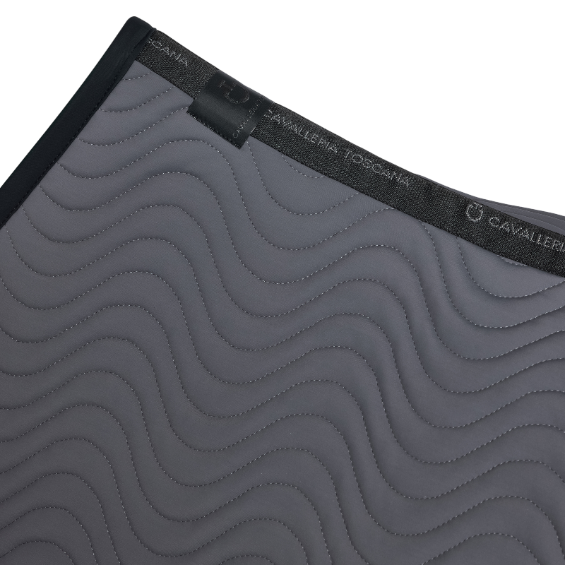 Cavalleria Toscana - Tapis de selle Double Orbit Wave Quilted gris anthracite | - Ohlala