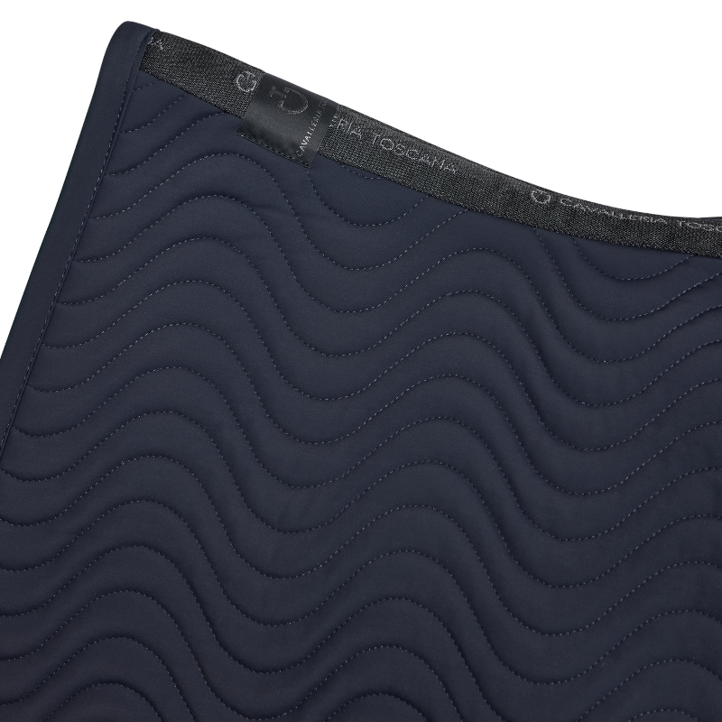 Cavalleria Toscana - Tapis de dressage Double Orbit Wave Quilted marine | - Ohlala