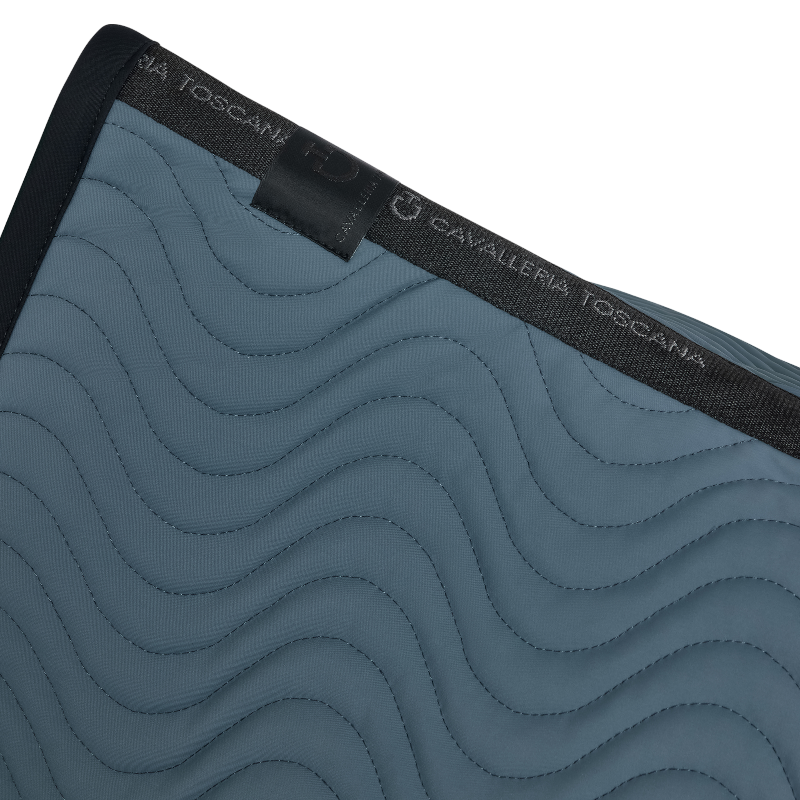 Cavalleria Toscana - Tapis de dressage Double Orbit Wave Quilted peacook green | - Ohlala