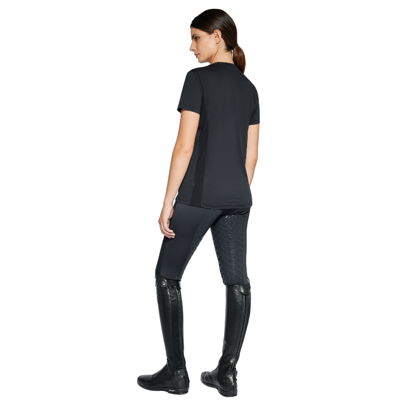 Cavalleria Toscana - T-shirt manches courtes femme Jersey mesh noir | - Ohlala