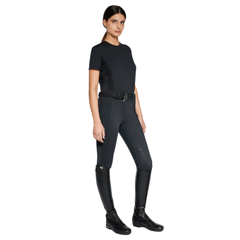 Cavalleria Toscana - T-shirt manches courtes femme Jersey mesh noir | - Ohlala