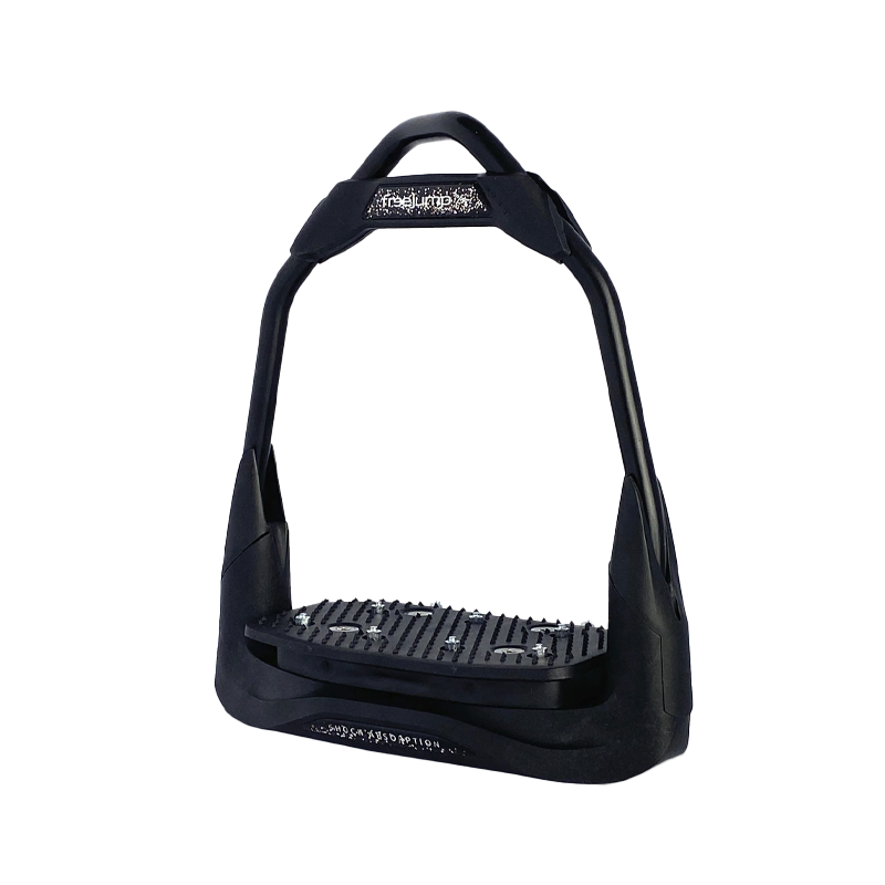 Freejump - Étriers Air's Full black plancher plat / oeil orienté / silver Dressage édition | - Ohlala
