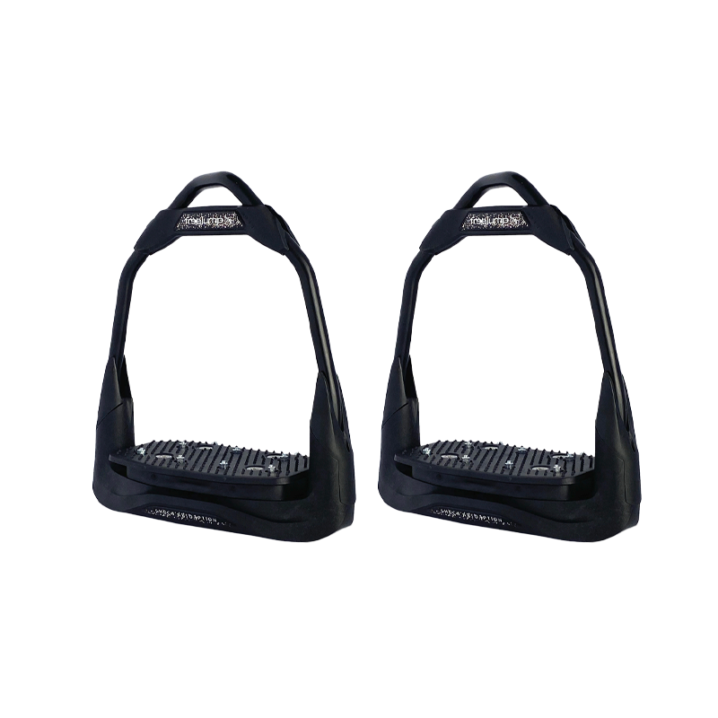 Freejump - Étriers Air's Full black plancher plat / oeil orienté / silver Dressage édition | - Ohlala