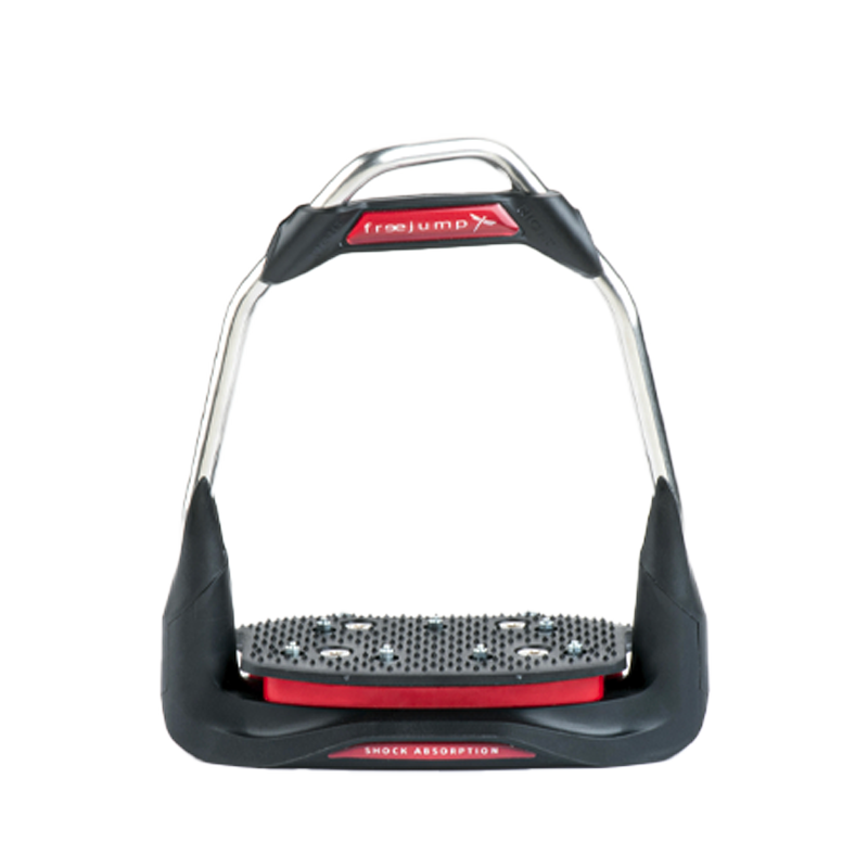 Freejump - Étriers Air's rouge plancher plat / oeil orienté / noir / noir | - Ohlala