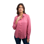 Harcour - Dames blouse lange mouwen Shamae oud roze | - Ohlala