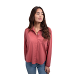 Harcour - Damesblouse lange mouwen Sharly oud roze | - Ohlala