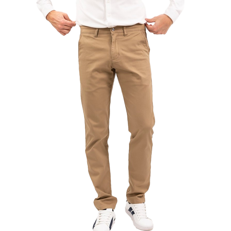 Chemise homme luxe haut de gamme : Pantalon chino beige Taille S