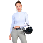Harcour - Wedstrijdpolo lange mouw dames Pannie ML wit | - Ohlala