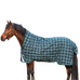 Horseware - Buitendeken Rhino Wug hoge hals marine/ groen geruit 100g | - Ohlala