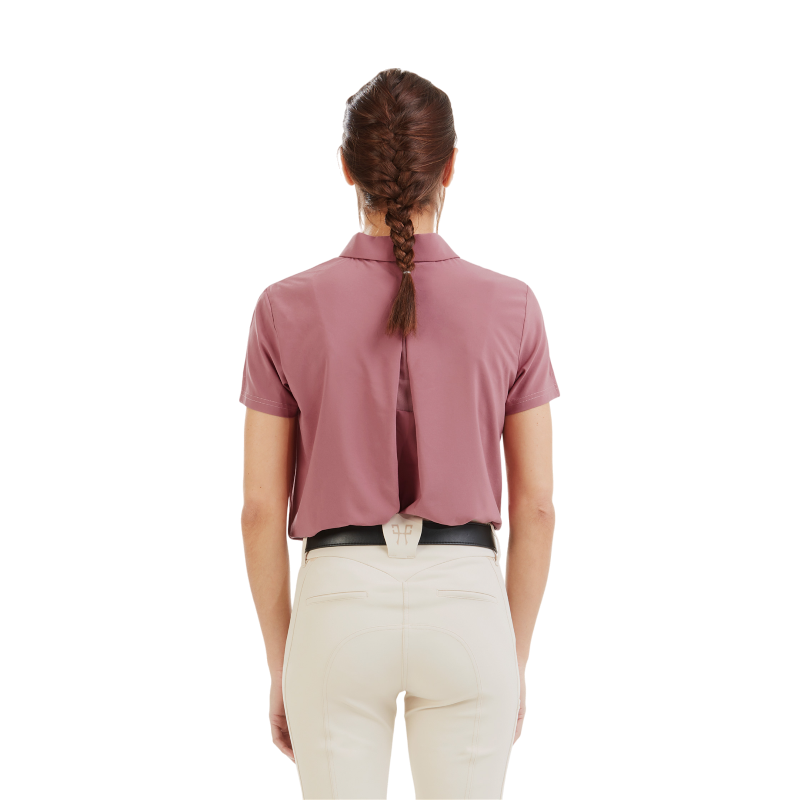 Horse Pilot - Polo manches courtes femme Ariia dark pink | - Ohlala
