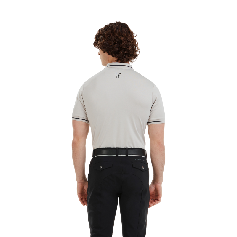 Horse Pilot - Polo homme manches courtes Atlas wind grey | - Ohlala