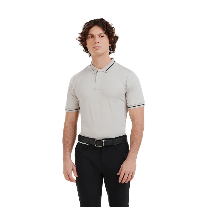 Horse Pilot - Polo homme manches courtes Atlas wind grey | - Ohlala