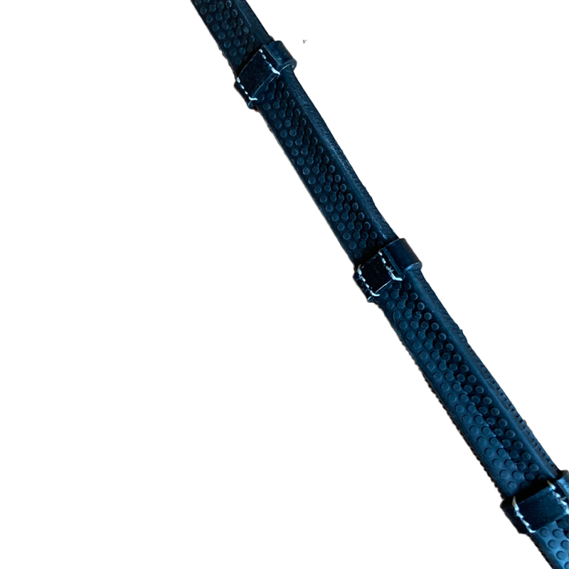 Jump'In - Rênes en caoutchouc avec arrêtoirs 1/2 collection One noir | - Ohlala