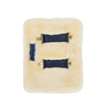 Kentucky Horsewear - Borstplaatverlenging vegan schapenvacht 2 gespen beige | - Ohlala