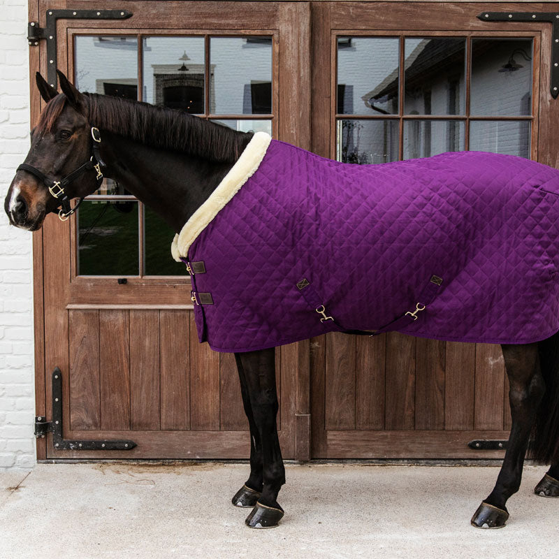 Kentucky Horsewear - Fluwelen showdeken paars 160g | - Ohlala