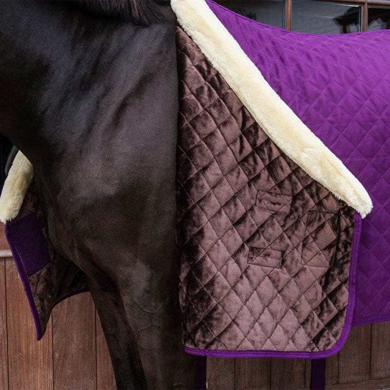 Kentucky Horsewear - Fluwelen showdeken paars 160g | - Ohlala