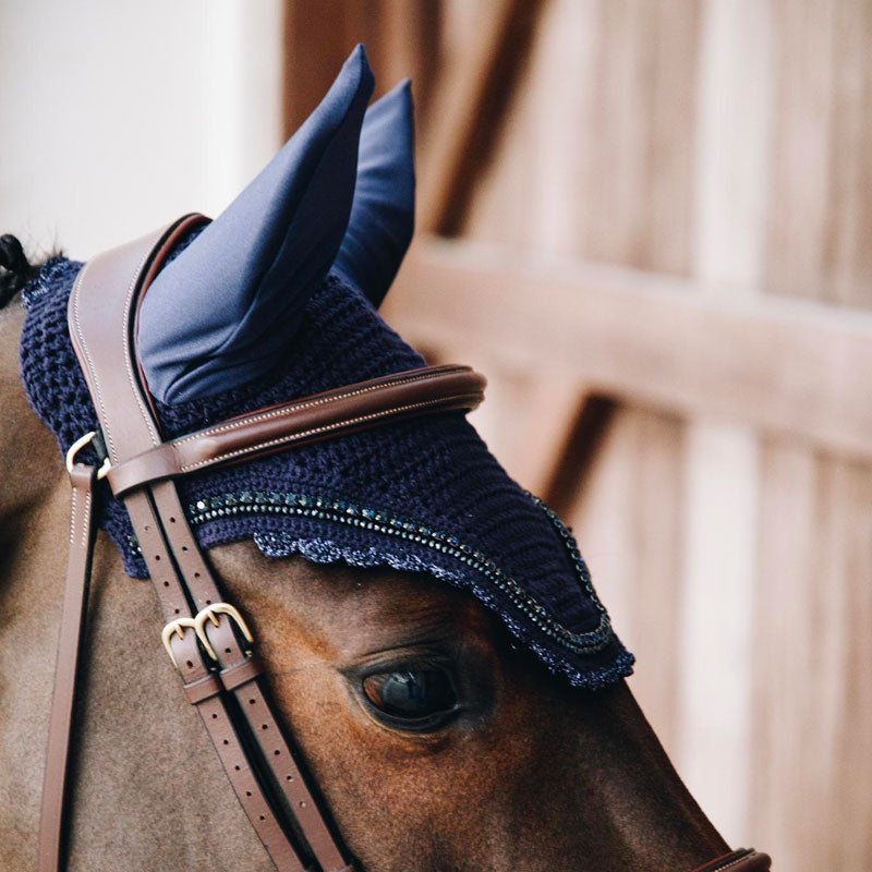 Kentucky Horsewear - Bonnet anti-bruit Wellington Stone & Pearl marine | - Ohlala