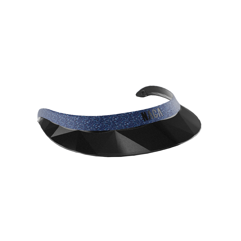NACA - Polo vizier Glow Up glanzend zwart/ blauw | - Ohlala