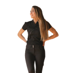 Pénélope Store - Polo manches courtes junior Iliana noir | - Ohlala
