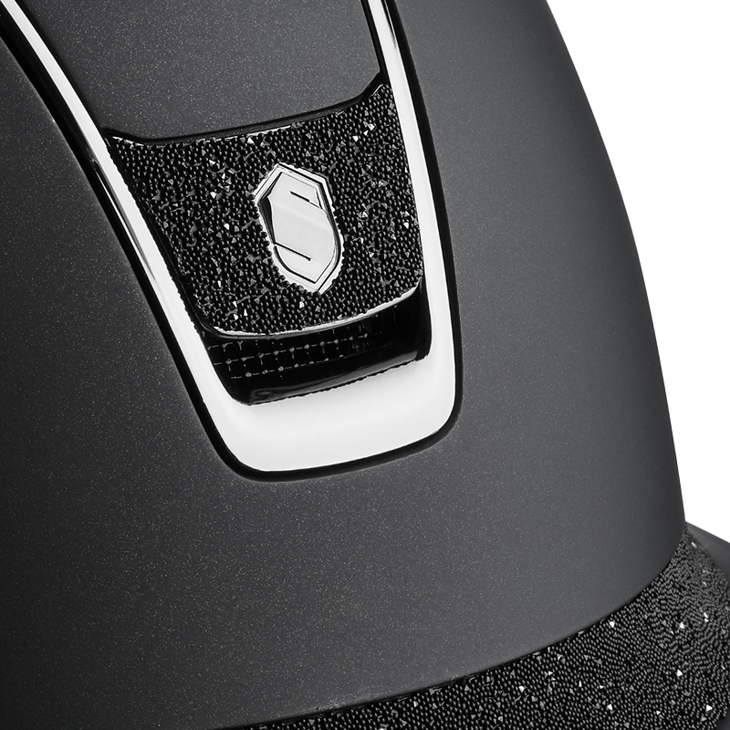 Samshield - Casque d'équitation Miss Shield 2.0 Shadowmatt noir Crystal Fabric noir | - Ohlala
