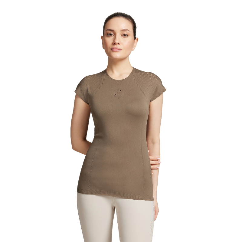 Samshield - T-shirt manches courtes femme Luana Seamless kaki | - Ohlala